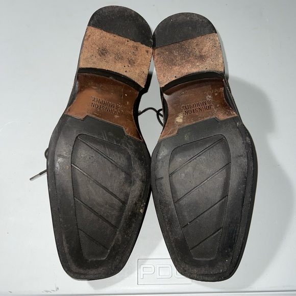 Johnston & Murphy Mens Oxfords Brown Square Toe Dress Shoes 8.5M - Picture 9 of 11